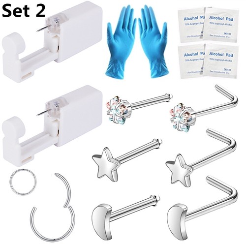Lotto kit piercing naso - kit,
