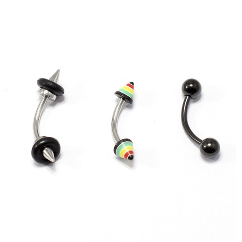 Anello sopracciglia nero - anello,