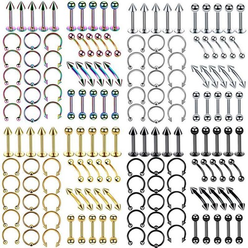 110 pezzi anello naso - 110,