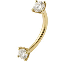 14K Yellow Gold With Natural