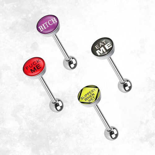 4pcs anelli lingua bilanciere - lingua,