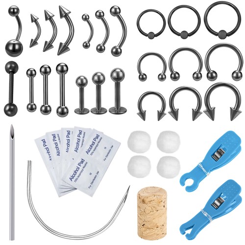 42pz kit attrezzi piercing - 42pz,