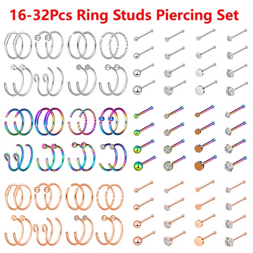 32pcs 20g anello naso cerchio - anello,