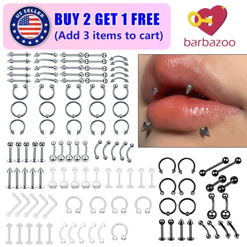 110pcs 16g kit piercing corpo - piercing,