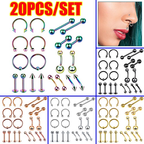 20pz kit piercing 14g - 20pz, naso