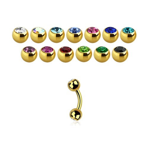 Piercing sopracciglia placcato
